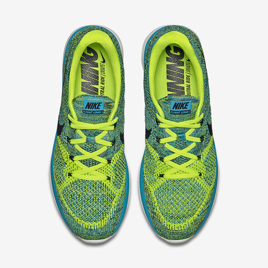 Nike Flyknit Lunar3 Blue Lagoon Volt 3