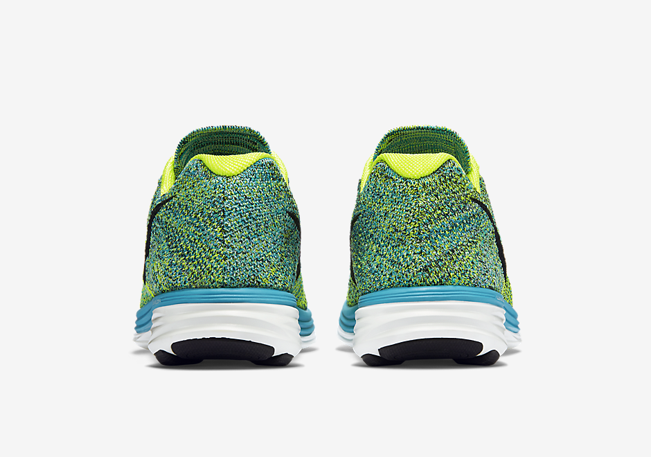 Nike Flyknit Lunar3 Blue Lagoon Volt 4