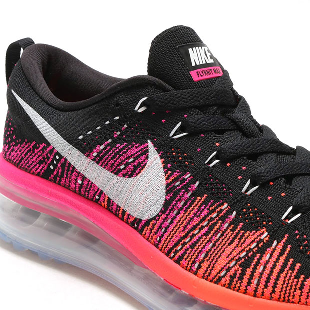 Nike Wmns Flyknit Air Max Black Pink Foil Orange 33