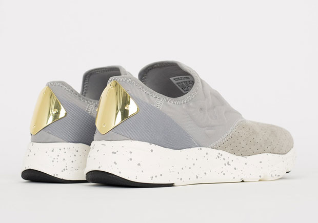 Reebok Woemns Furylite Slip On Gold Grey 1