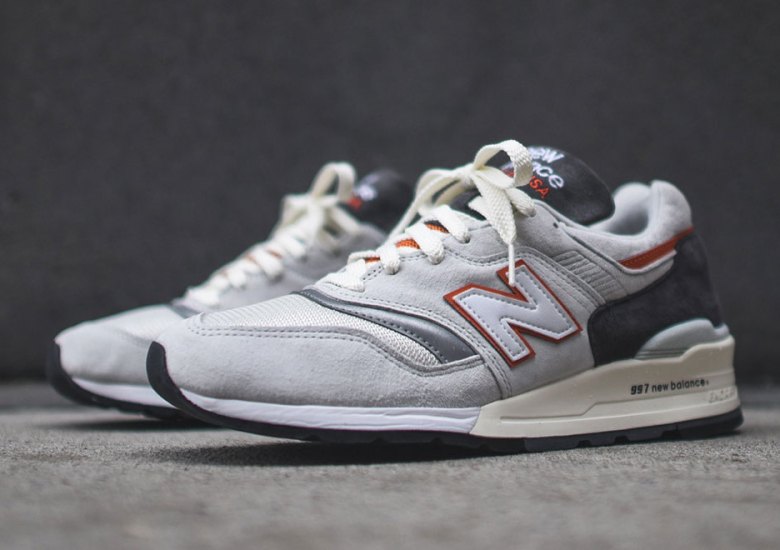 New Balance 997 In Grey And Orange