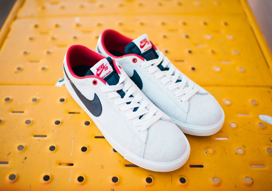 Nike Sb Blazer Low Gt Summit White Obsidian Red 2