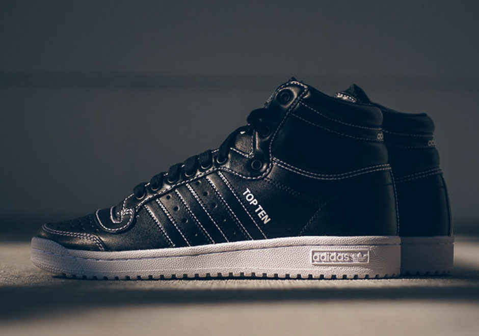 Adidas Top Ten Hi Black Leather 011