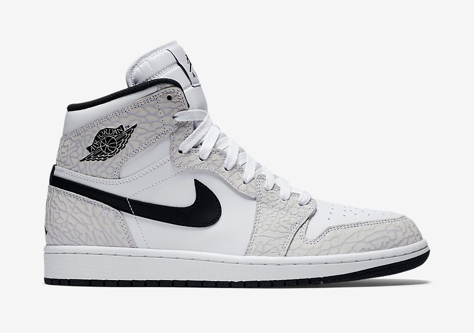 Air Jordan 1 High Elephant White Black 2