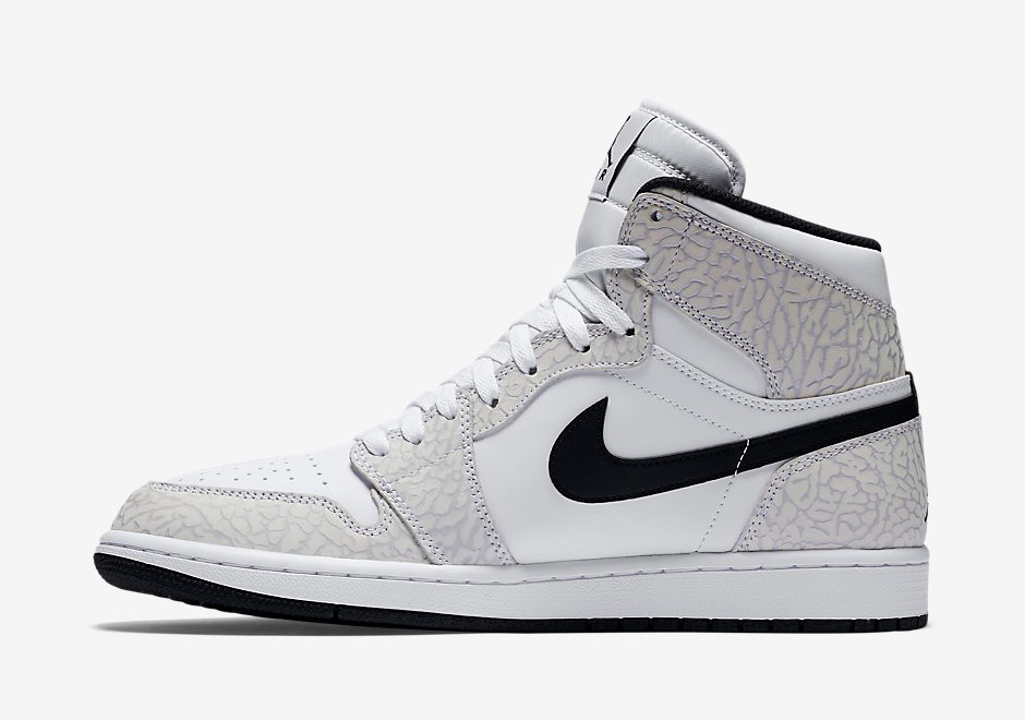 Air Jordan 1 High Elephant White Black 5