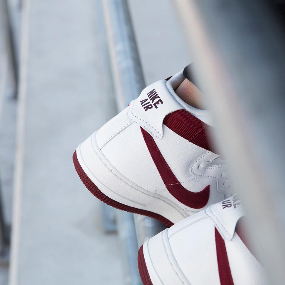 Nike Air Force 1 High Qs White Team Red 1