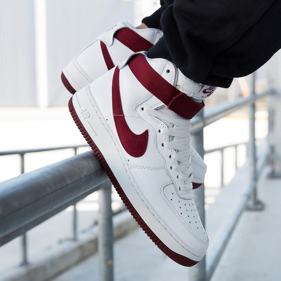 Nike Air Force 1 High Qs White Team Red 3