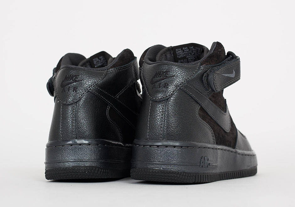 Nike Air Force 1 Mid 07 Prm Black Silver 03