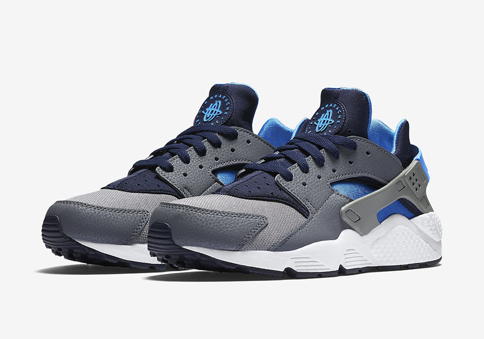 Nike Air Huarache Cool Grey Photo Blue Midnight Navy 2