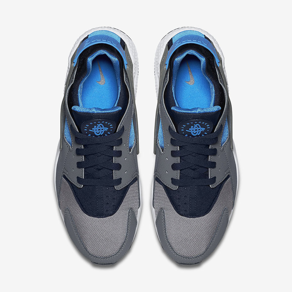 Nike Air Huarache Cool Grey Photo Blue Midnight Navy 3