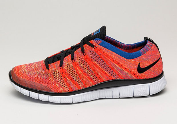 Nike Free Flyknit Nsw Bright Crimson Black Green Strike 4