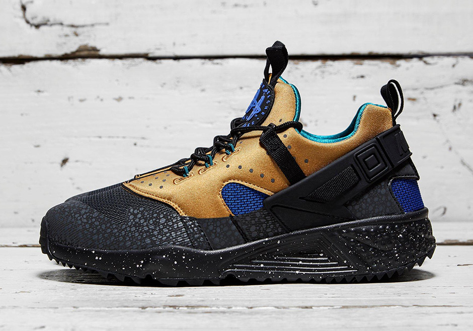 Nike Huarache Utility Black Gold Teal 1