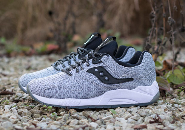 Saucony Grid 9000 Dirty Snow White Black 2