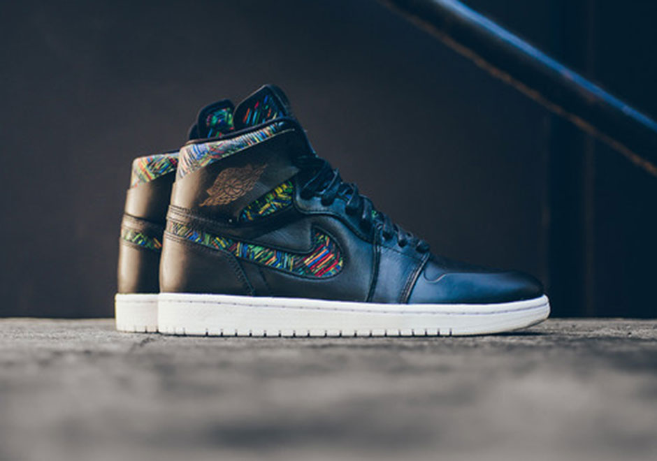 Air Jordan 1 Mid Bhm Blackwhite Black Voltage Green 1