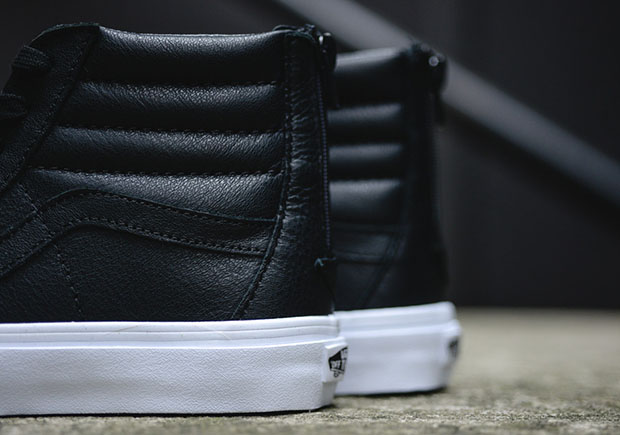 Vans Sk8 Hi Reissue Zip Premium Leather Black 4