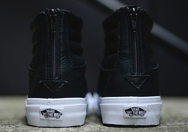 Vans Sk8 Hi Reissue Zip Premium Leather Black 5