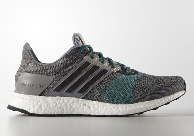 adidas Ultra Boost ST In Grey And Green