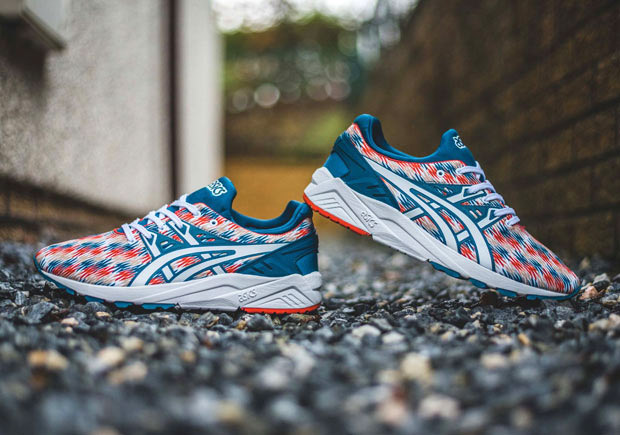 Asics Gel Kayano Trainer Evo Blue Orange Graphic 1