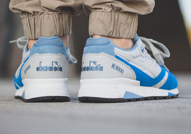 Diadora N9000 Grey Skydiver Blue 3