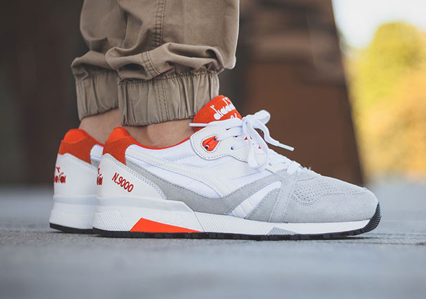 Diadora N9000 White Grey Orange 1