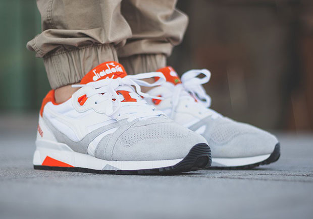 Diadora N9000 White Grey Orange 2