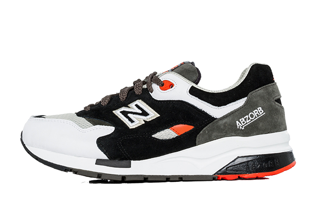 New Balance 1600 Leather Black White Grey Red 02