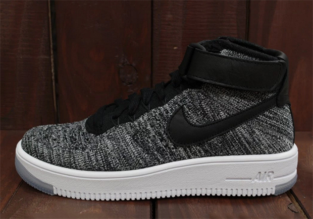 Two Versions Of "Oreo" On The Nike Air Force 1 Mid Flyknit