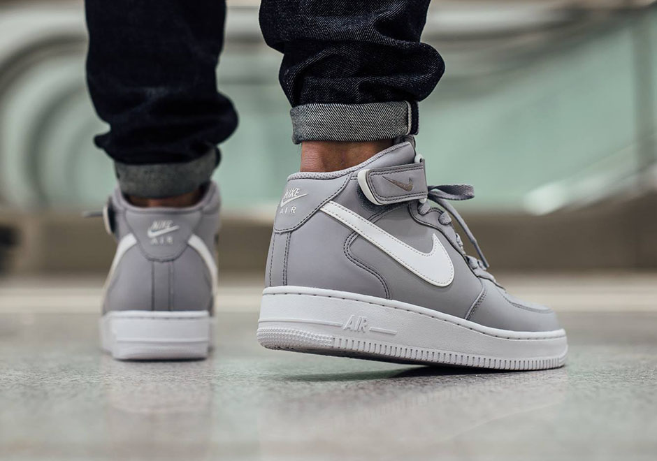 Nike Air Force 1 Mid Wolf Grey White 3