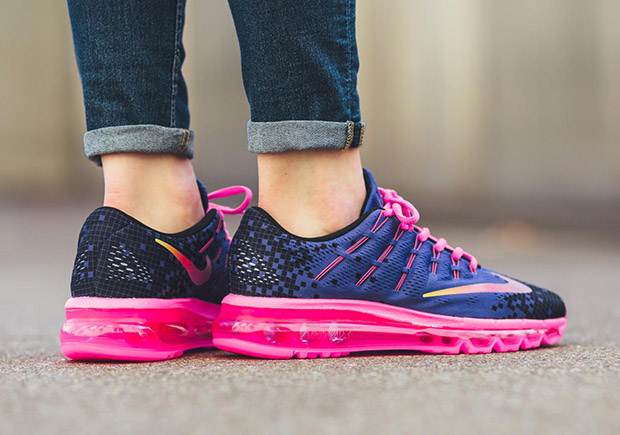 Nike Air Max 2016 Gs Print Deep Night Pink Blast 2