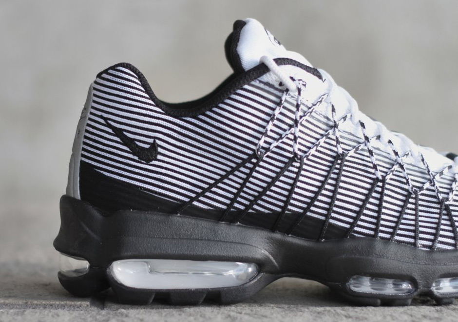 Nike Air Max 95 Ultra Jacquard Pinstripe Black White 3