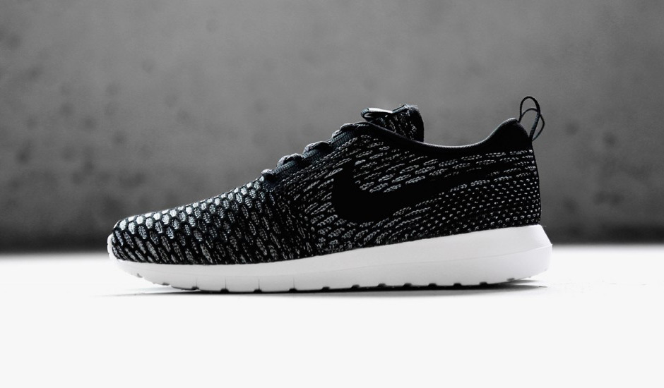 Nike Flyknit Roshe Run Nm Black White 