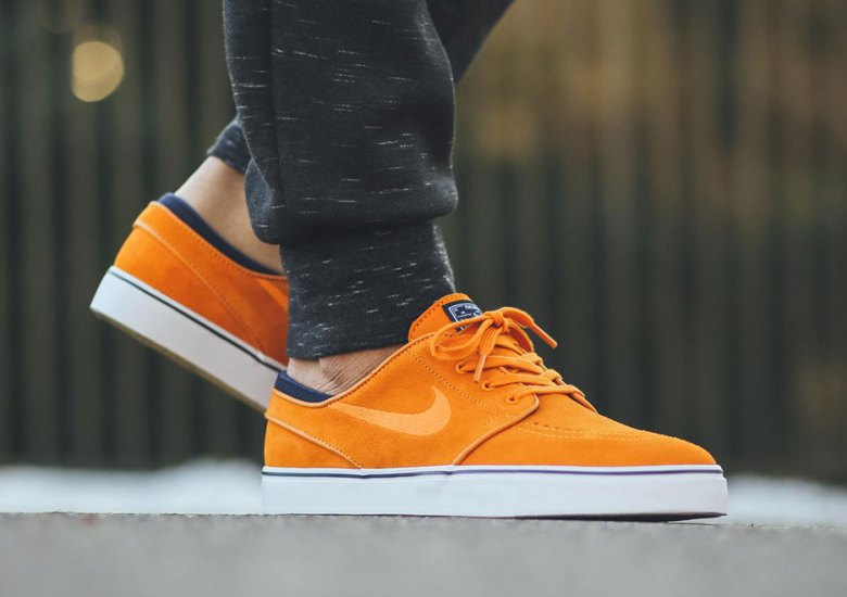 Sunset Orange Suede Hits The Nike SB Janoski