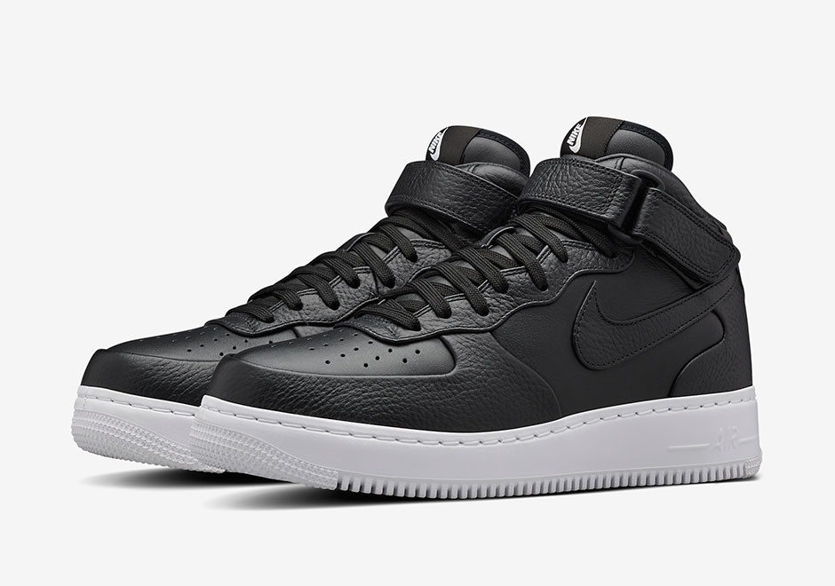 Nikelab Air Force 1 Mid Black White Black 5