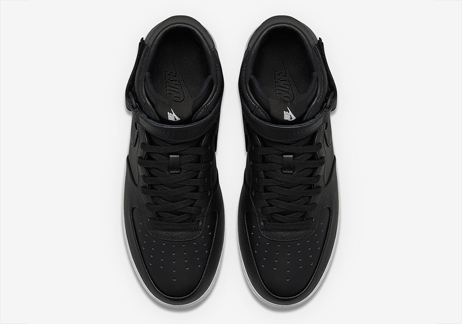 Nikelab Air Force 1 Mid Black White Black 6