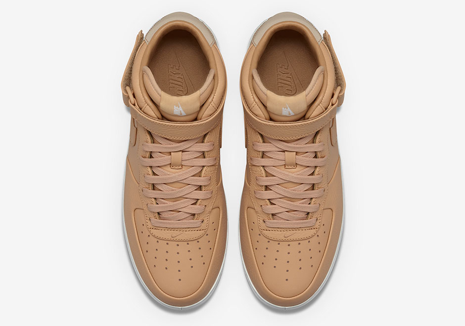 Nikelab Air Force 1 Mid Vachetta Tan White 6