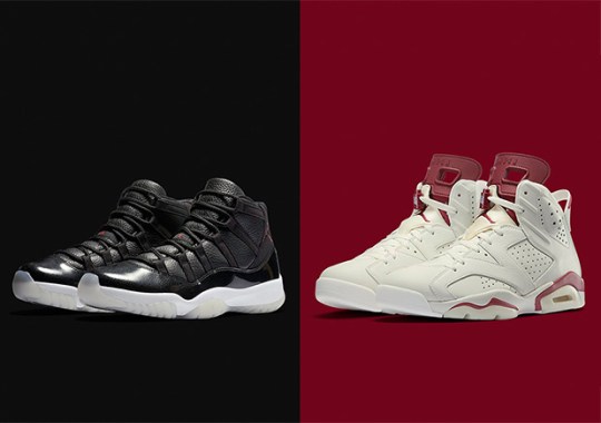 Air Jordan 11 “72-10” And Air Jordan 6 “Maroon” Restocking Mid-February