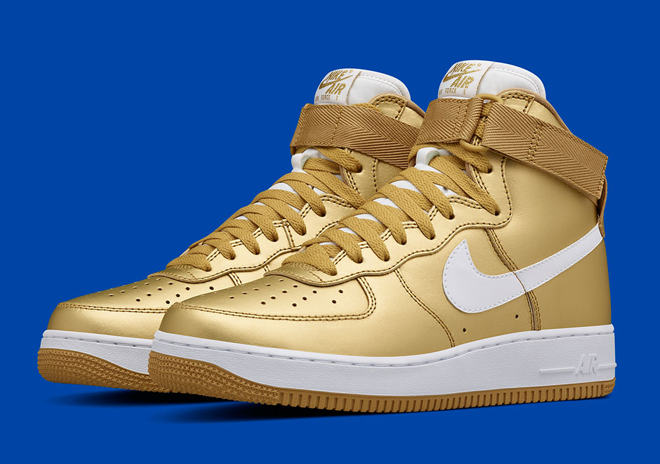 Nike Air Force 1 High Qs Gold 1