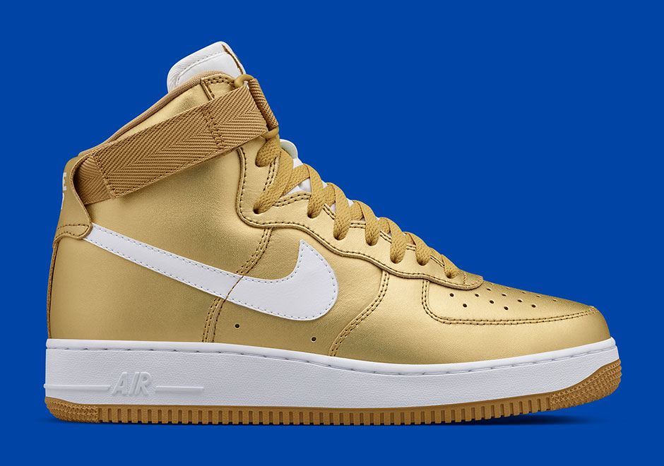 Nike Air Force 1 High Qs Gold 2