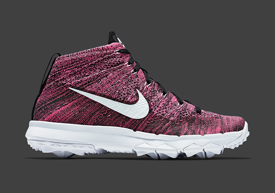 Nike Flyknit Chukka Golf Pink Pow 1