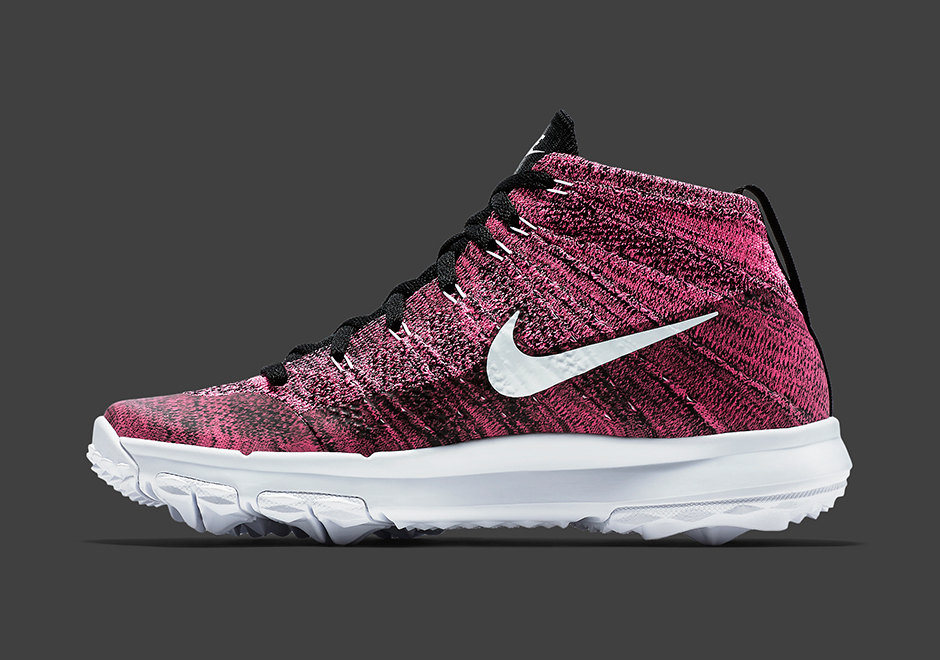 Nike Flyknit Chukka Golf Pink Pow 5