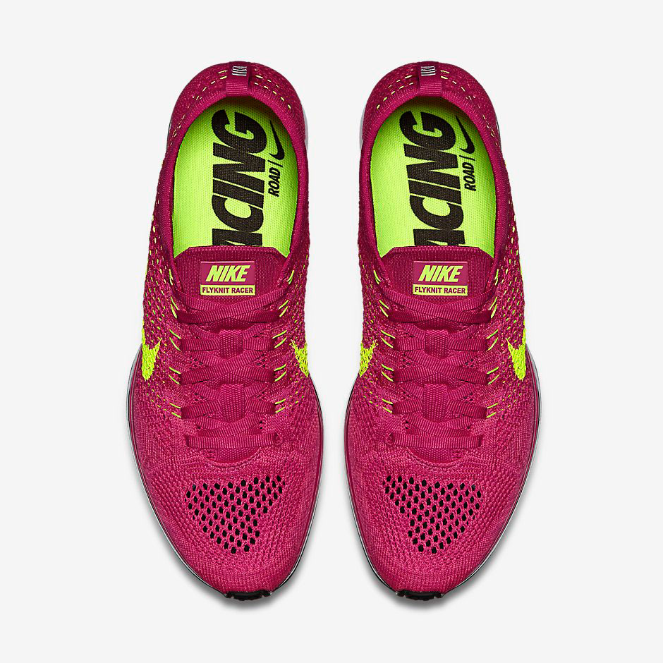 Nike Flyknit Racer Fireberry Volt 3