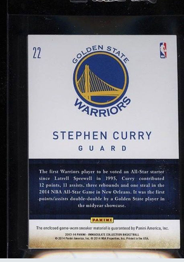 Panini Steph Curry Card 2