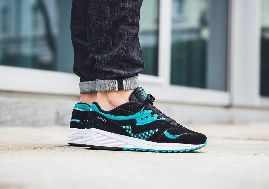 Saucony Grid 8000 Black Teal 1