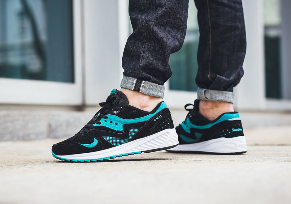 Saucony Grid 8000 Black Teal 2