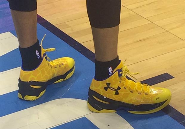 Under Armour Curry Two Yellow Black Giraffe 2