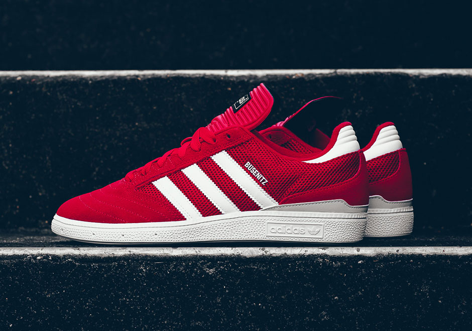 Adidas Busentiz Mesh Suede Red White 1