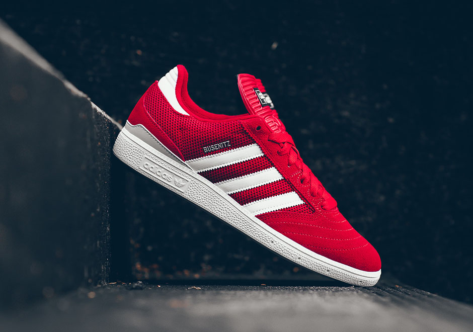 Adidas Busentiz Mesh Suede Red White 2