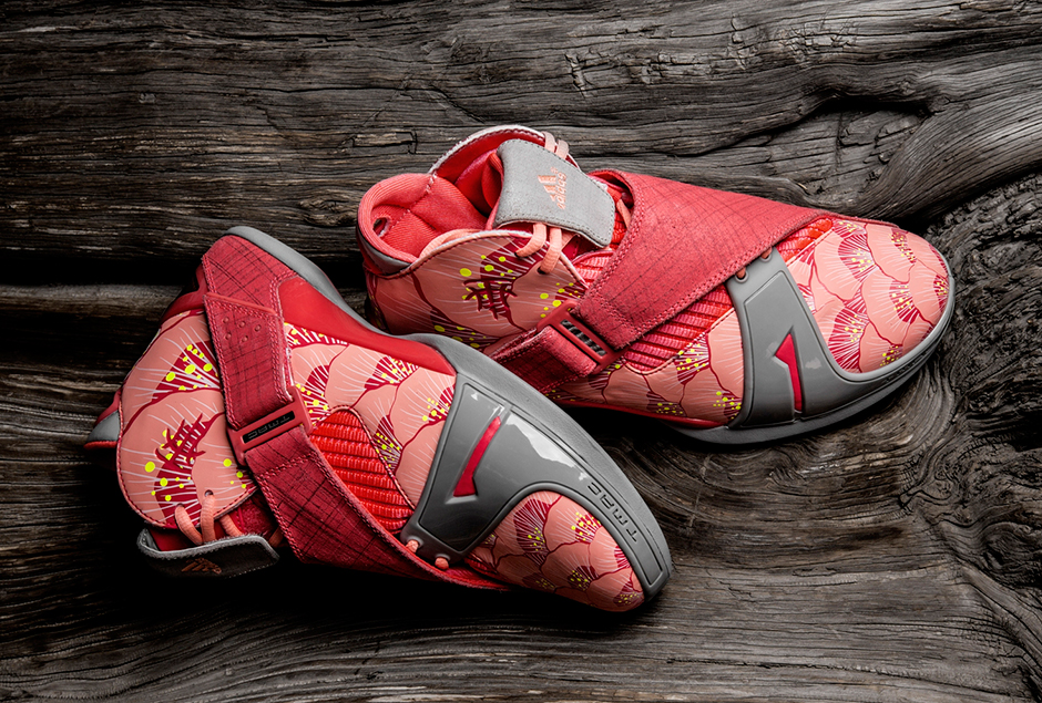 Adidas T Mac 5 Pink Floral Suede 03