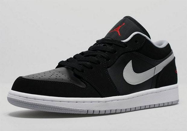 Air Jordan 1 Low Black Red Grey 01