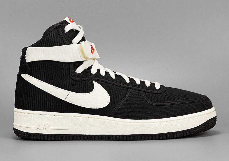 Nike Air Force 1 High Canvas Vandal Black White 1